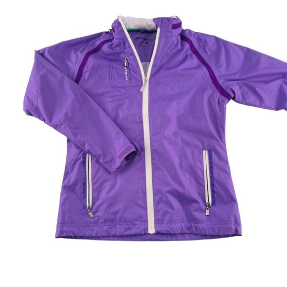 Stormpack Womens Small Purple Waterproof Windbreaker Jacket Lightweight Polyeste - Picture 1 of 6